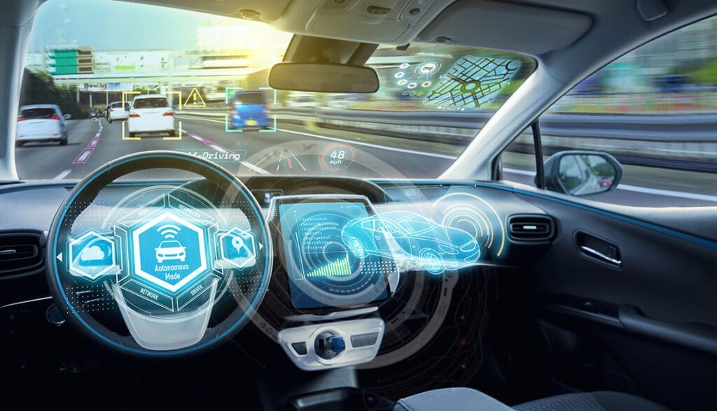 High-tech vehicle interior