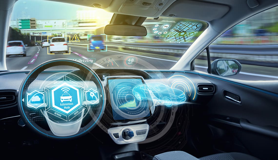 High-tech vehicle interior