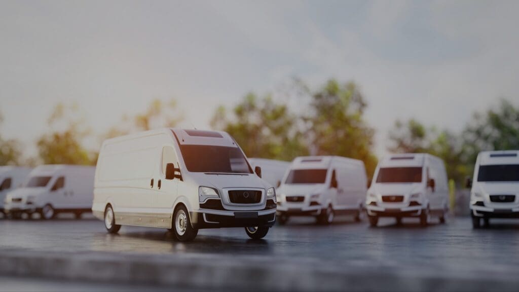 fleet vans in parking lot