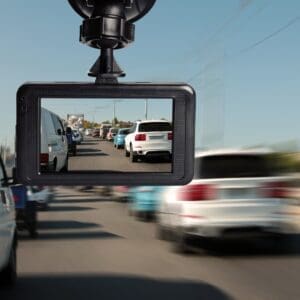 Dashcam on a moving vehicle