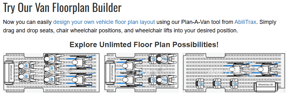 Image of AbiliTrax Floorplan Builder for a Van