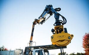 Altec boom mounted grapple saw for tree care