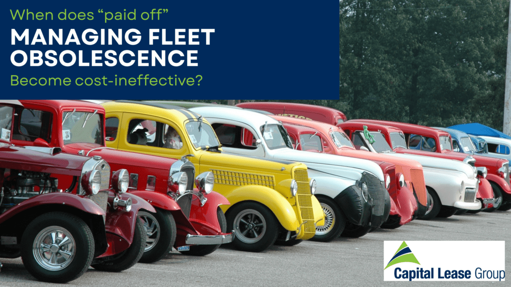 Image of vintage vehicles at a car meet up. Element 4: Managing Fleet Obsolescence. Aging vehicles may look like cost savings, but they often cost more in maintenance, downtime, and reputation. Learn how to manage obsolescence in your fleet planning strategy.